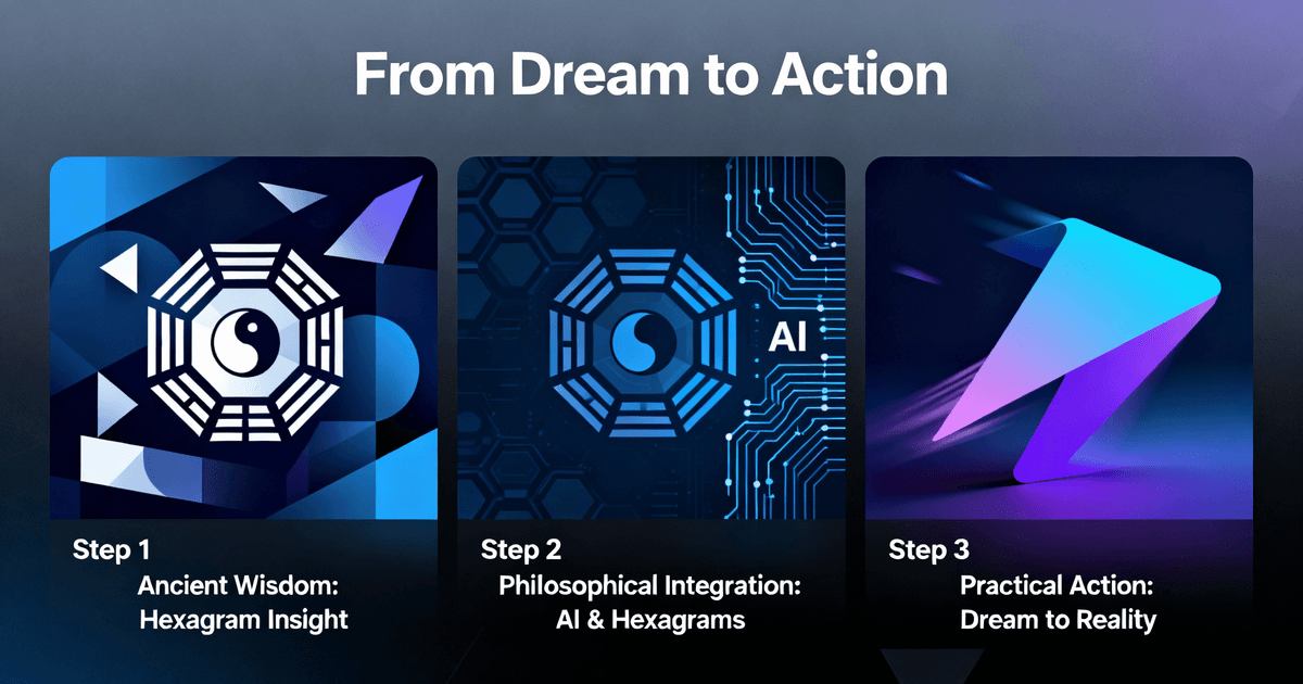 从梦境到行动的3步流程图