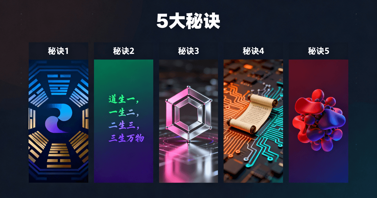 5大秘诀的信息图,可视化展示每个要点