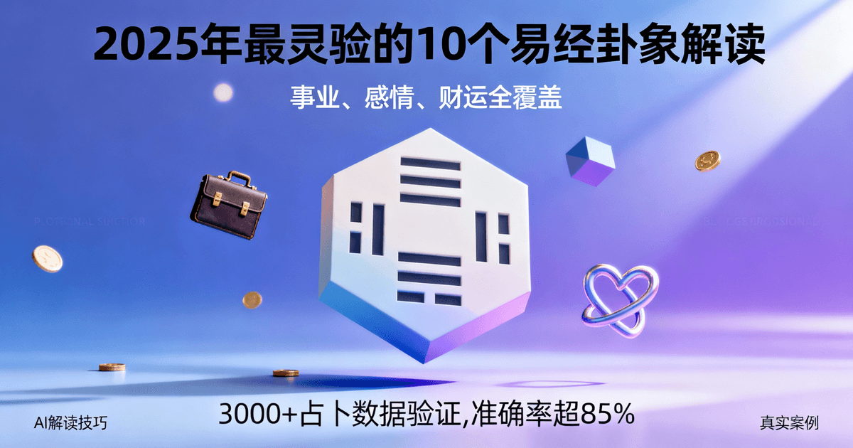 2025年最灵验的10个易经卦象解读：事业、感情、财运全覆盖